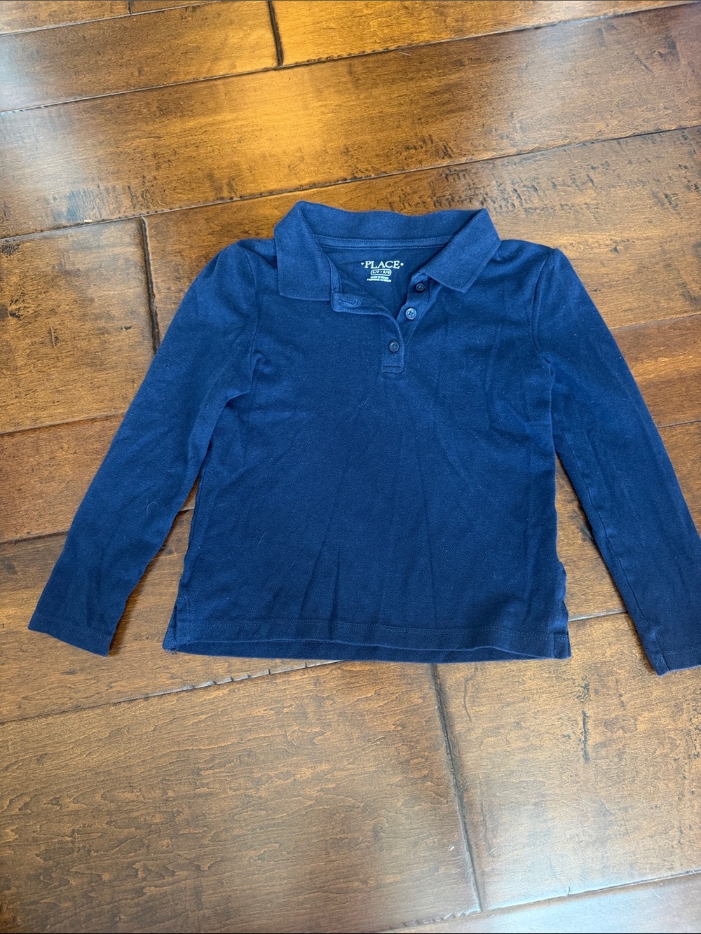 The Children's Place Navy Long Sleeve Polo Top